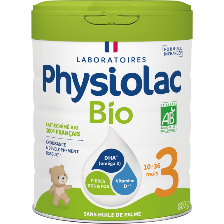 PHYSIOLAC LAIT CROISSANCE LE BIO BIO 3 CROISSANCE 800G