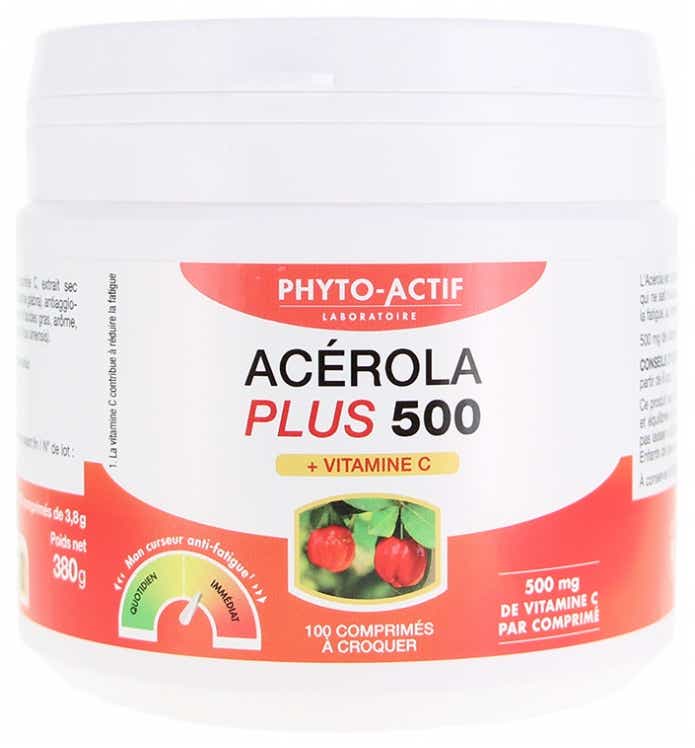 PHYTO ACTIF ACEROLA PLUS 500 100 COMPRIMES SECABLES