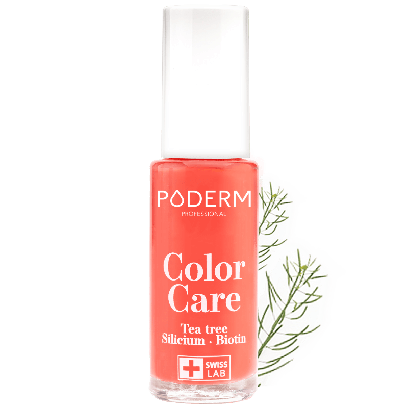 PODERM COLOR CARE VERNIS A ONGLES TEA TREE ROUGE CORAIL 8ML