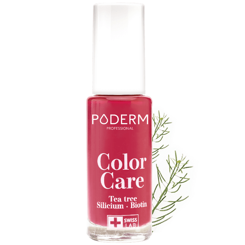 PODERM COLOR CARE VERNIS A ONGLES TEA TREE ROUGE ROSE 8ML