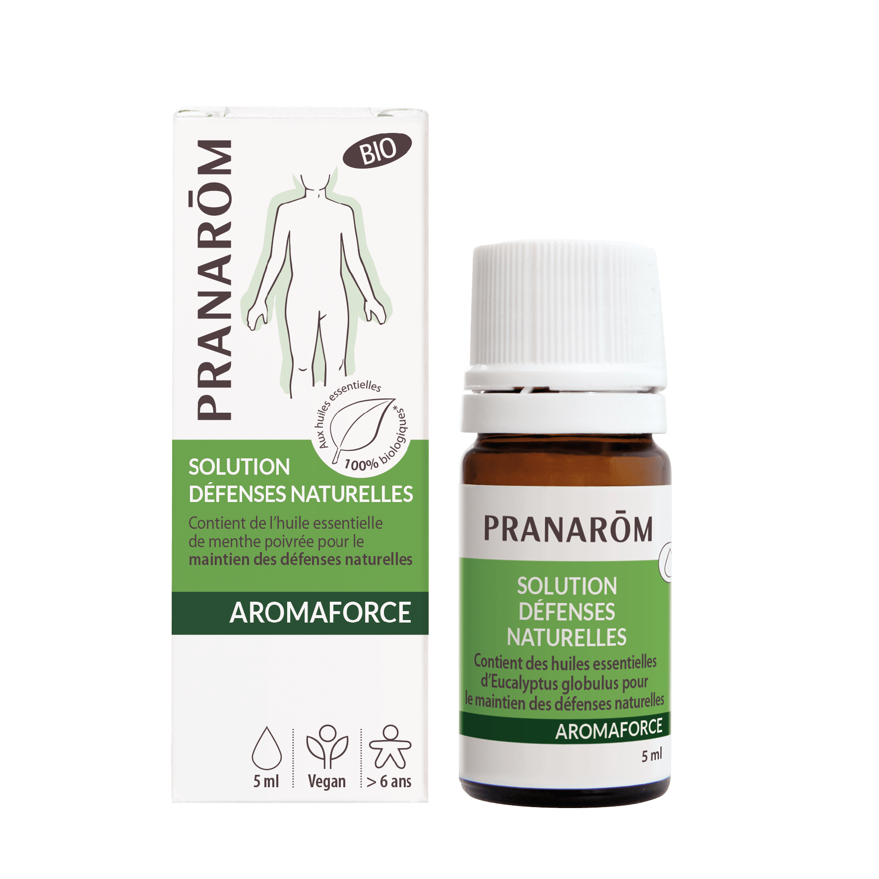 PRANAROM AROMAFORCE SOLUTION DEFENSES NATURELLES BIO 5ML