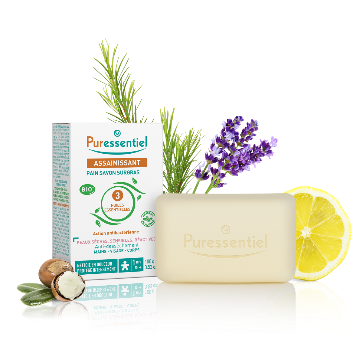 PURESSENTIEL ASSAINISSANT PAIN SAVON SURGRAS BIO 100G