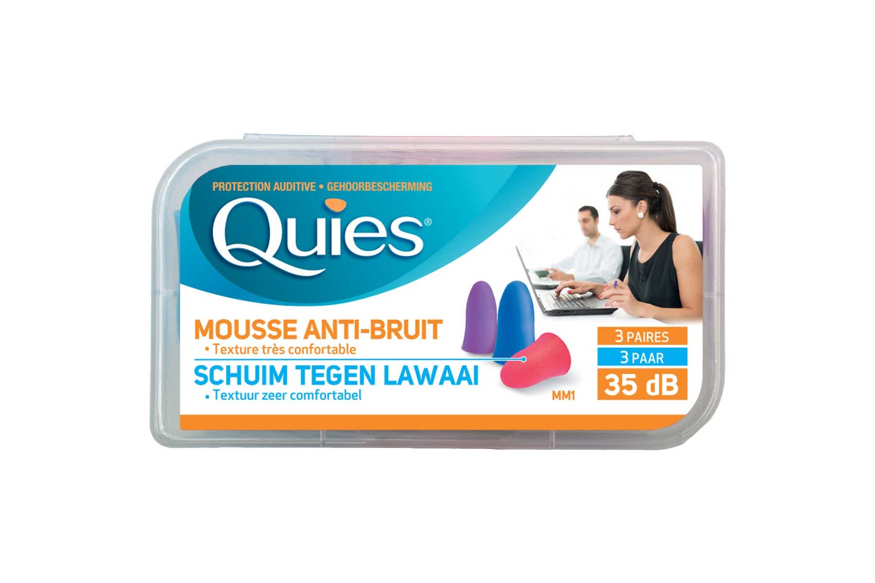 QUIES PROTECTION AUDITIVE EN MOUSSE 3 PAIRES