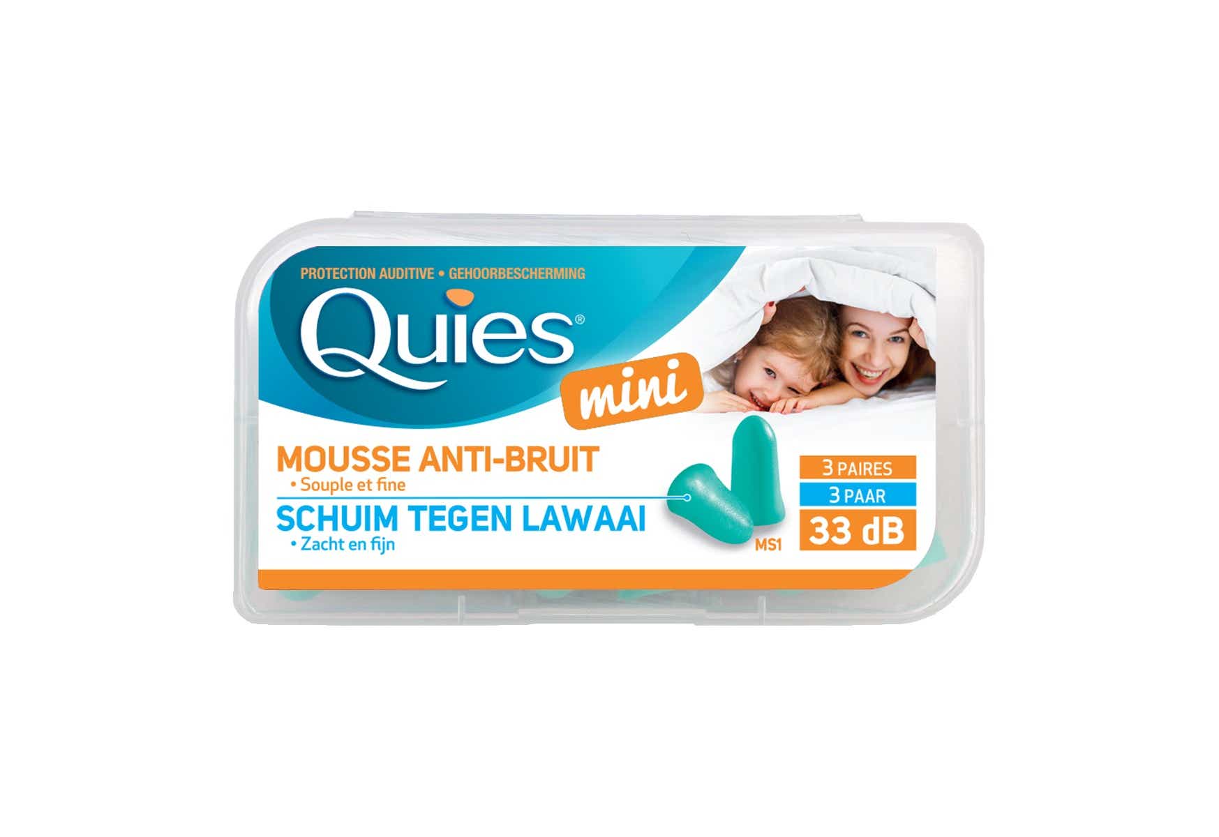 QUIES PROTECTION AUDITIVE MINI EN MOUSSE 3 PAIRES