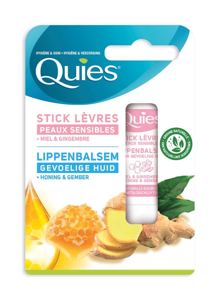 QUIES STICK LEVRES PEAUX SENSIBLES MIEL ET GINGEMBRE 4 5G