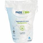 RECTANGLES DE COTON BIO 180 UNITES