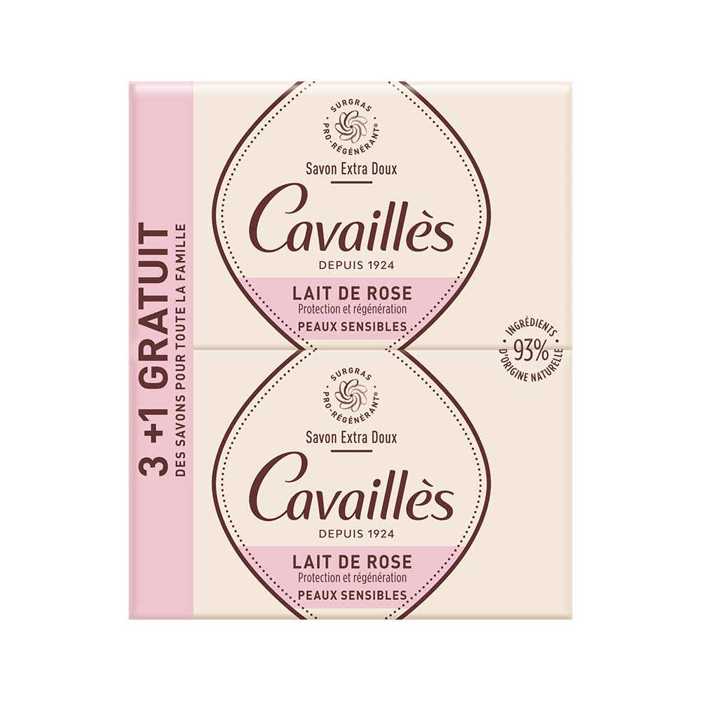 ROGE CAVAILLES SAVON SURGRAS EXTRA DOUX AU LAIT DE ROSE 4X250G