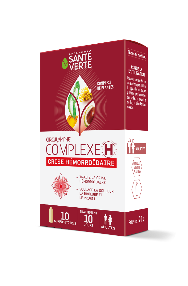 SANTE VERTE CIRCULYMPHE COMPLEXE H SUPPOSITOIRES 10 UNITES