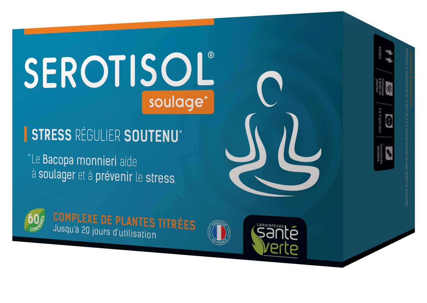 SANTE VERTE SEROTISOL SOULAGE STRESS REGULIER SOUTENU 60 COMPRIMES