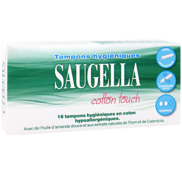 SAUGELLA COTTON TOUCH TAMPONS HYGIENIQUES NORMAL 16 UNITES