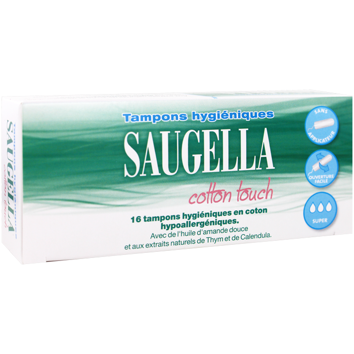 SAUGELLA COTTON TOUCH TAMPONS HYGIENIQUES SUPER 16 UNITES