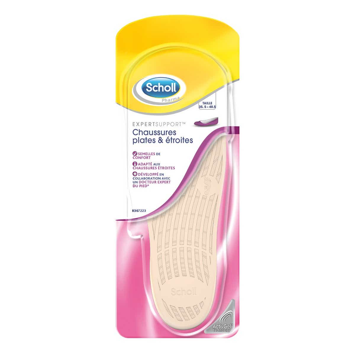 SCHOLL EXPERTSUPPORT SEMELLES DE CONFORT CHAUSSURES PLATES POINTURE 35 5 40 5