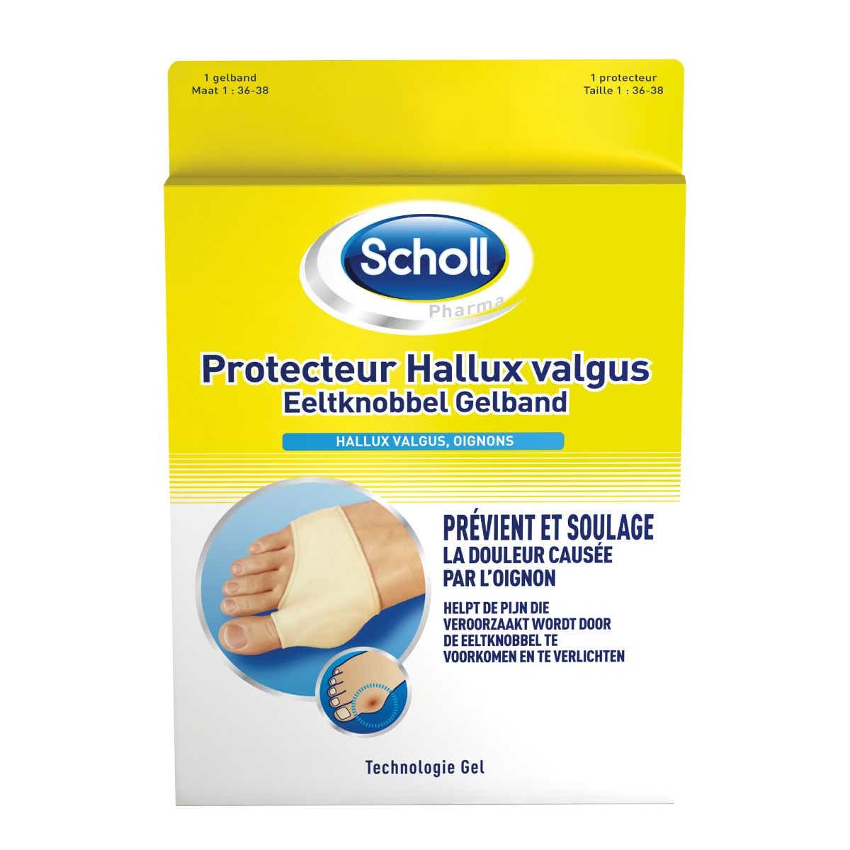 SCHOLL PROTECTEUR HALLUX VALGUS TAILLE 36 38 1 UNITE
