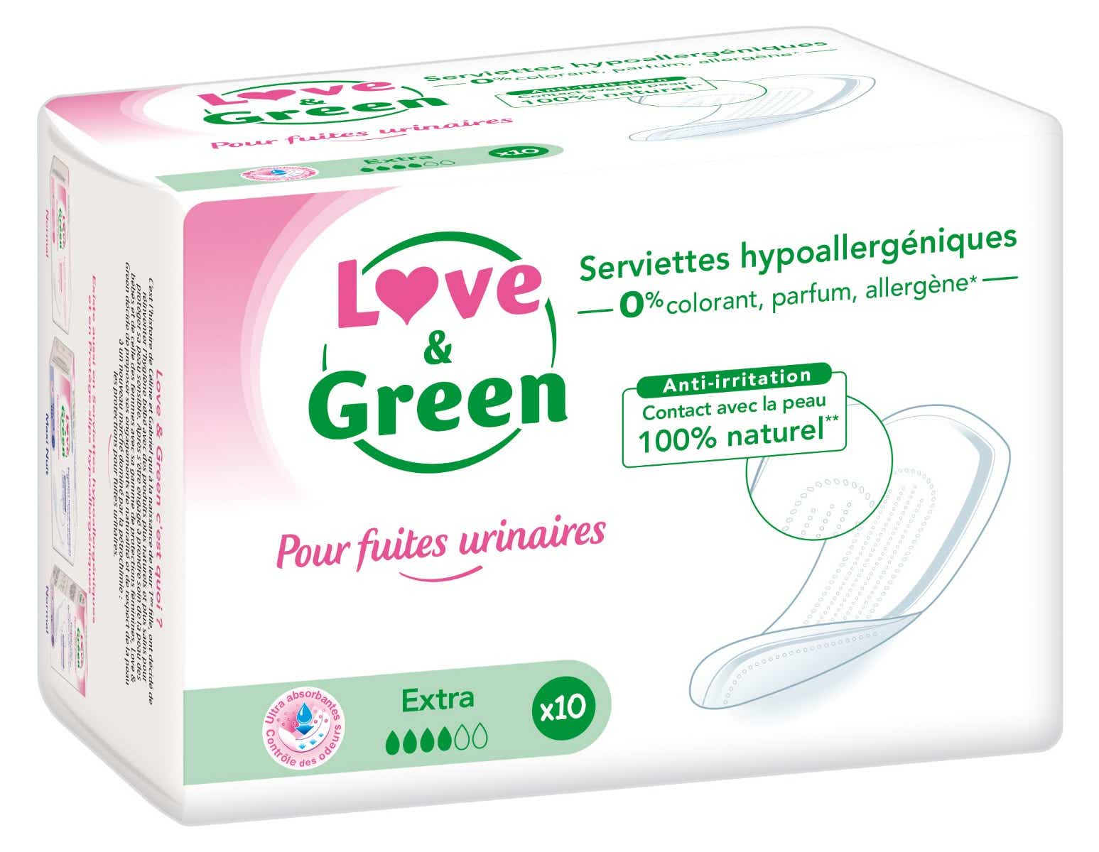SERVIETTES INCONTINENCE EXTRA 10 SERVIETTES
