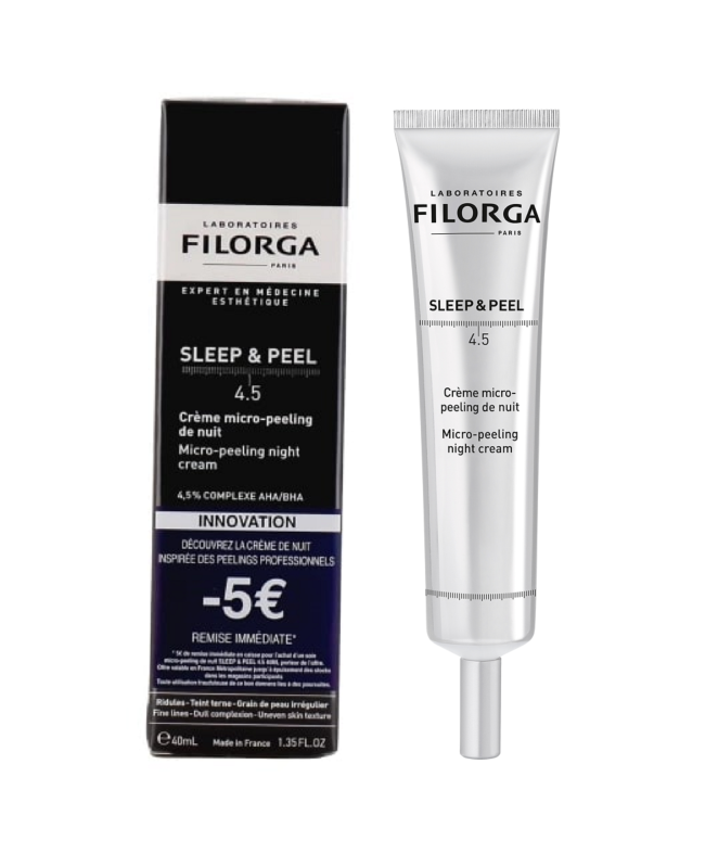 SLEEP AND PEEL 4 5 CREME DE NUIT MICRO PEELING ANTI RIDES EDITION LIMITEE VISAGE TOUS TYPES DE PEAUX 40 ML