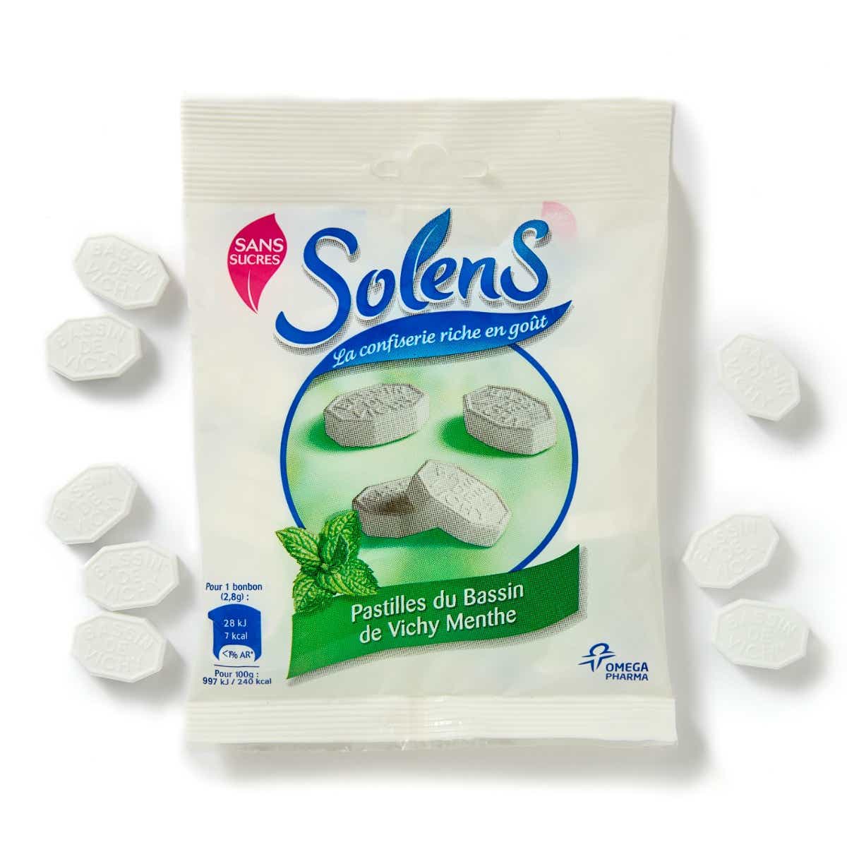 SOLENS PASTILLES VICHY MENTHE SANS SUCRES 50G