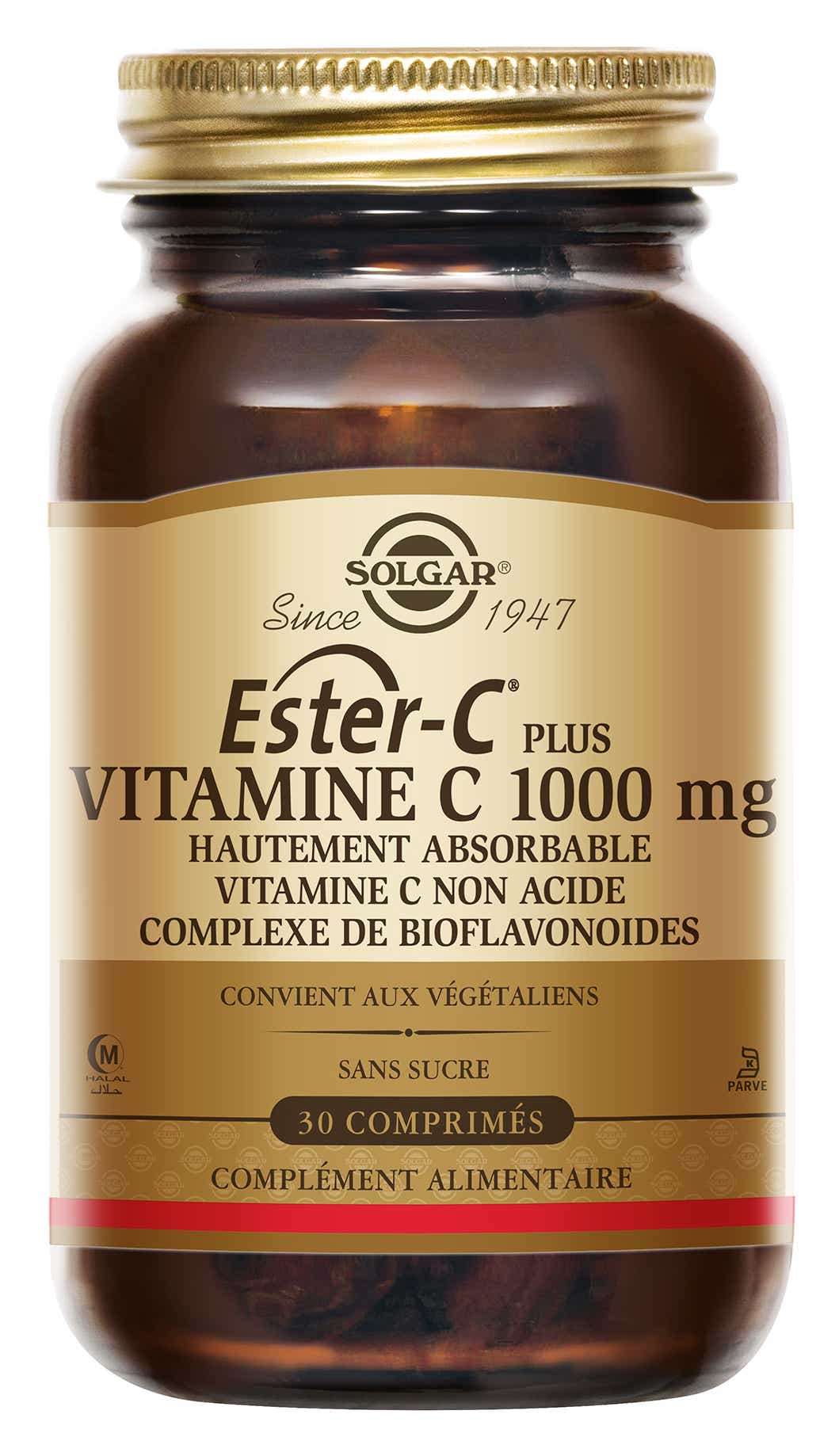 SOLGAR ESTER C PLUS VITAMINE C 1000 MG 30 COMPRIMES