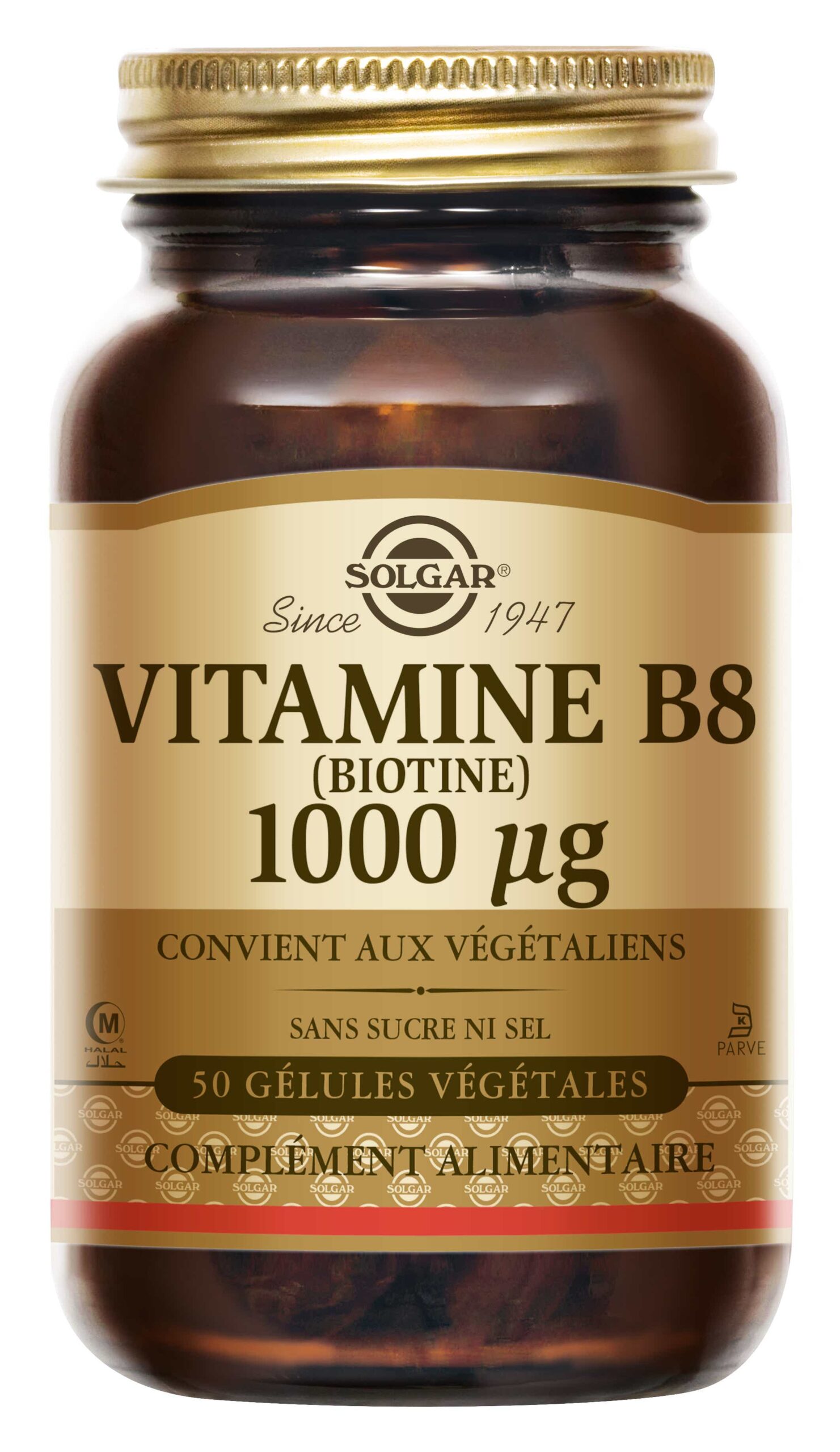 SOLGAR VITAMINE B8 1000 UG 50 GELULES VEGETALES