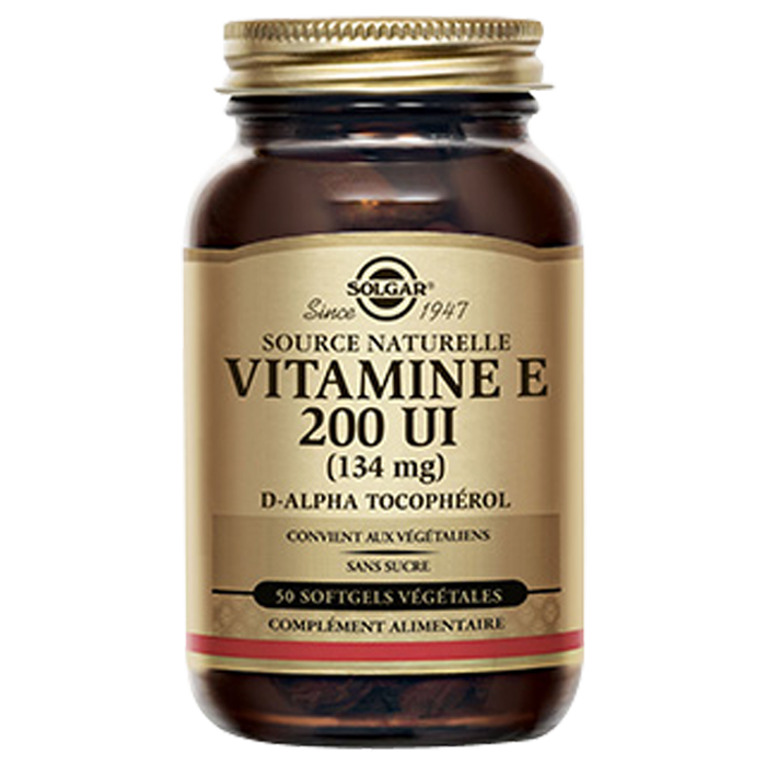 SOLGAR VITAMINE E 200UI 134MG 50 CAPSULES