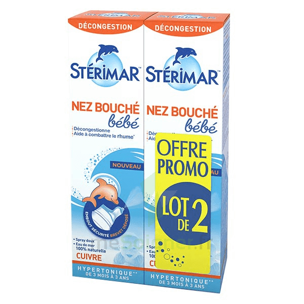 STERIMAR NEZ BOUCHE ENFANT LOT DE 2X100ML