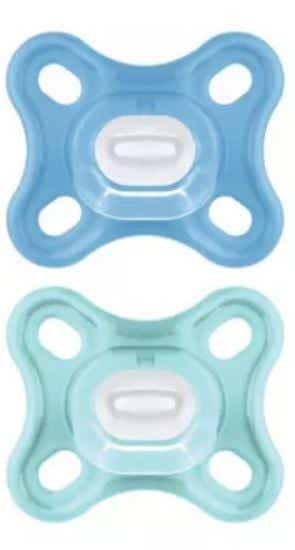 SUCETTES ORTHODONTIQUES COMFORT SILICONE LOT DE 2 SUCETTES COLORIS ALEATOIRE