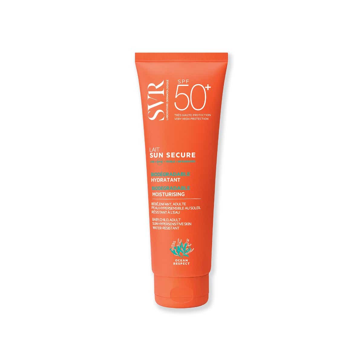 SUN SECURE LAIT SOLAIRE BIODEGRADABLE SPF50 PEAUX NORMALES A SECHES 250ML