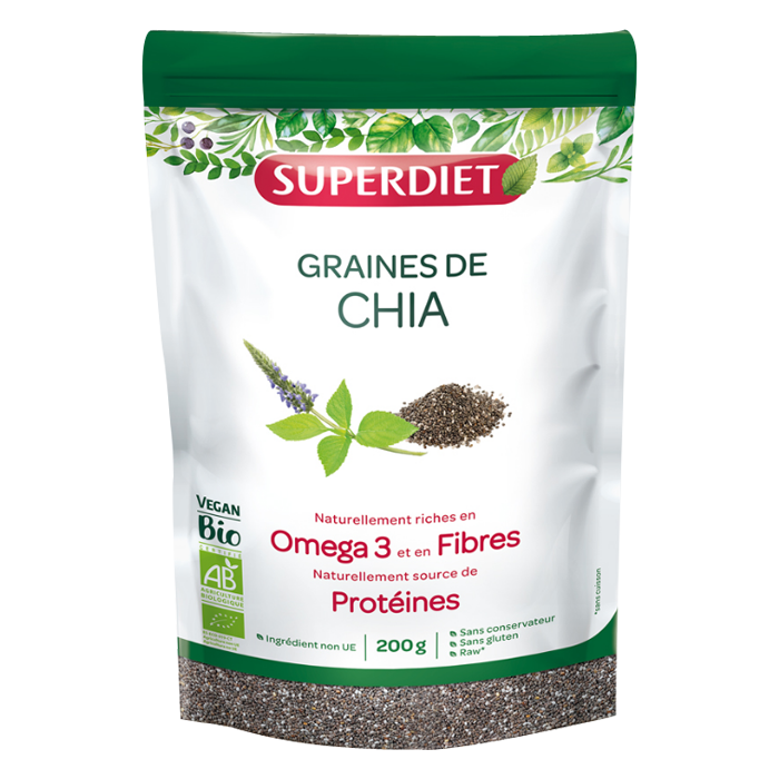 SUPERDIET GRAINES DE CHIA BIO 200G