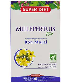 SUPERDIET MILLEPERTUIS EXTRAIT FLUIDE BIO 20 AMPOULES DE 15ML