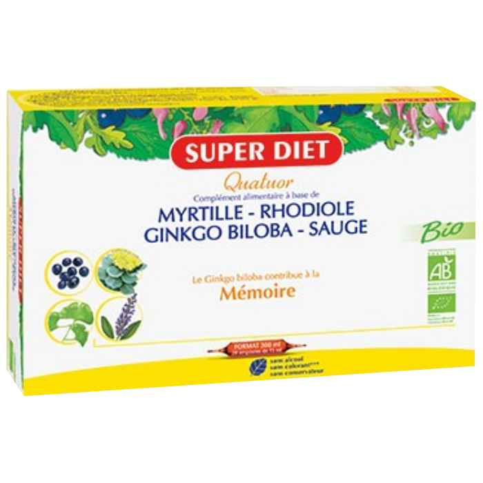 SUPERDIET QUATUOR MEMOIRE BIO 20 AMPOULES
