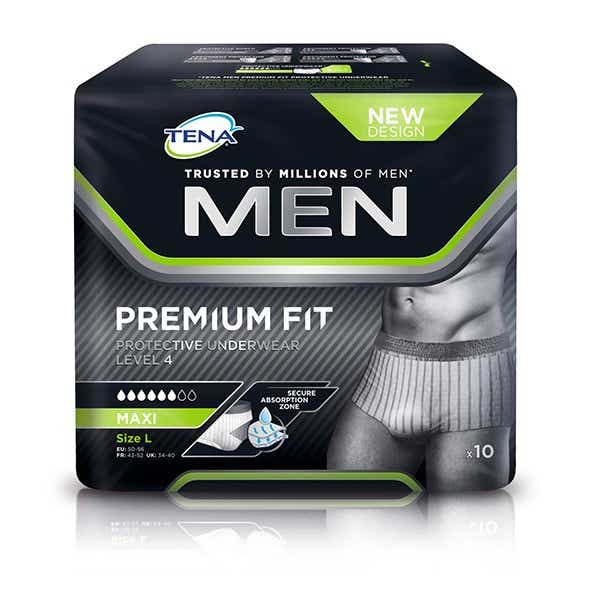TENA MEN PREMIUM FIT NIVEAU 4 TAILLE L 10 UNITES