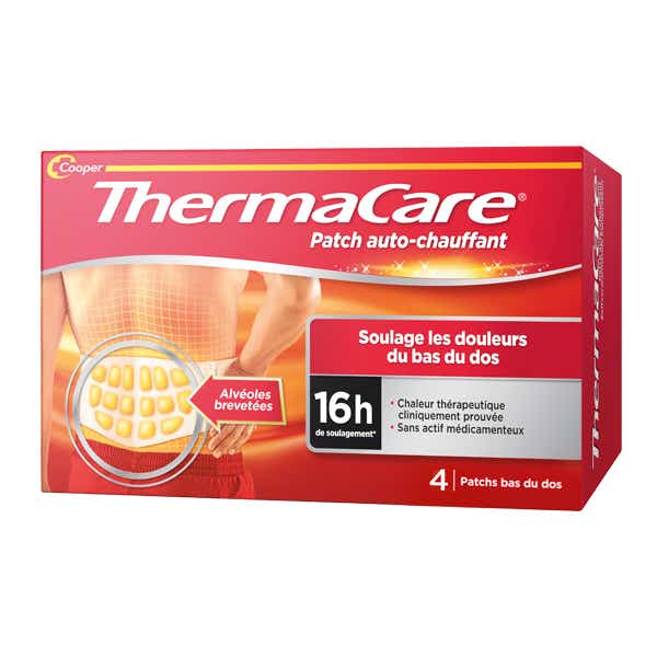 THERMACARE PATCH AUTO CHAUFFANT BAS DU DOS 4 UNITES