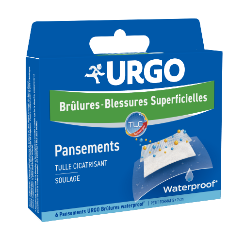 URGO PANSEMENTS WATERPROOF BRULURES BLESSURES SUPERFICIELLES X6