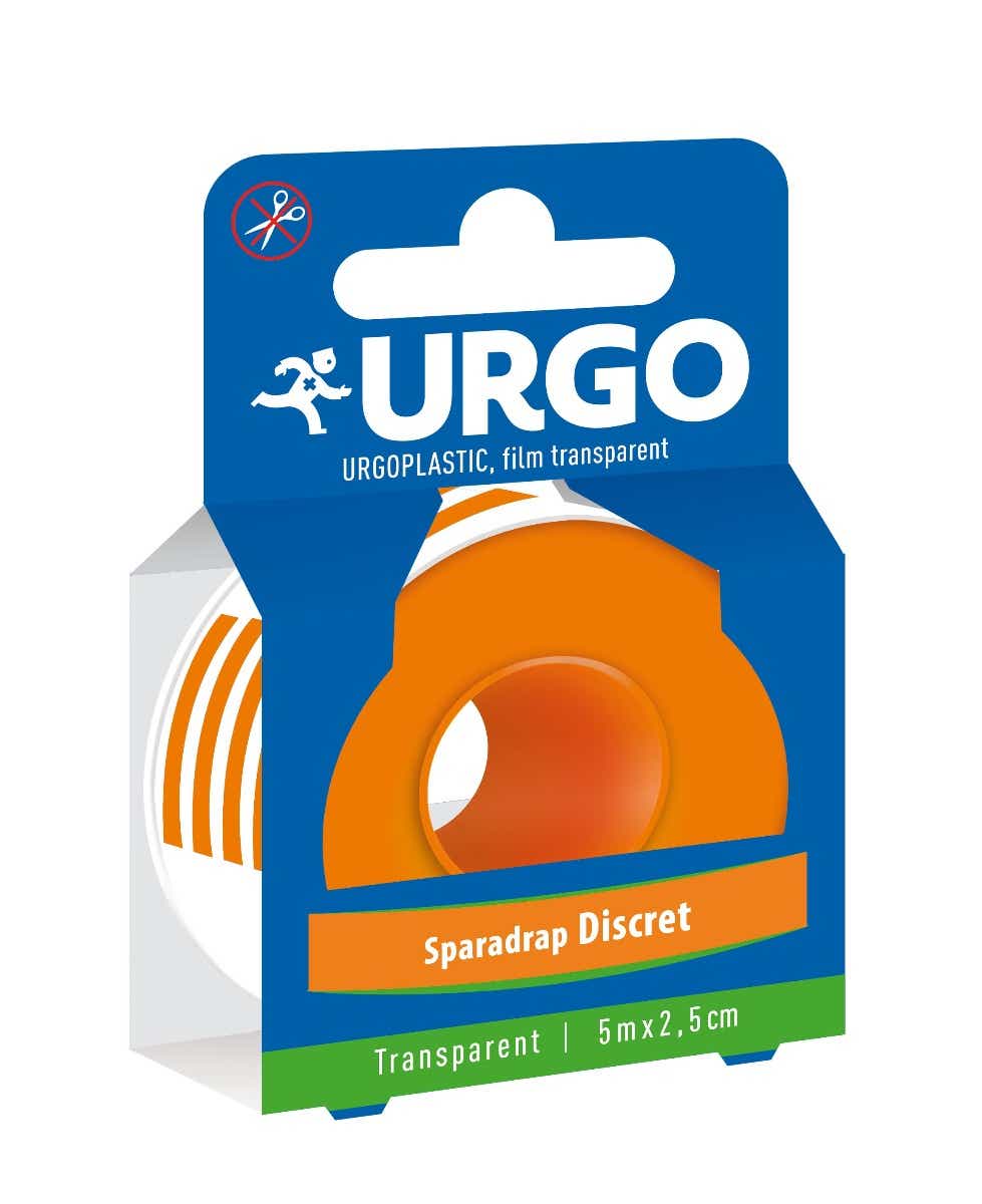 URGOPLASTIC FILM TRANSPARENT SPARADRAP, 5 M X 2,5 CM