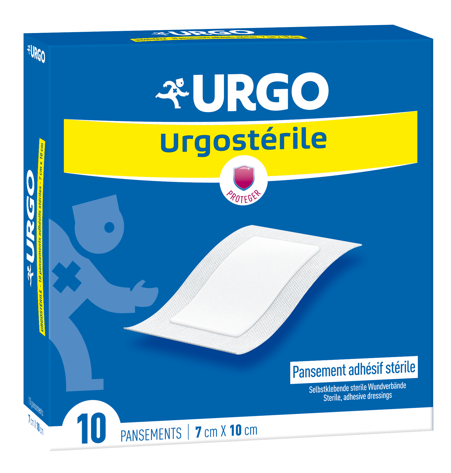 URGOSTERILE PANSEMENT ADHESIF STERILE 10X7CM 10 UNITES