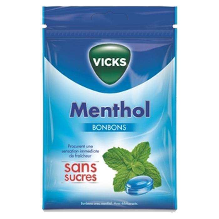 VICKS BONBONS MENTHOL SANS SUCRE 72G