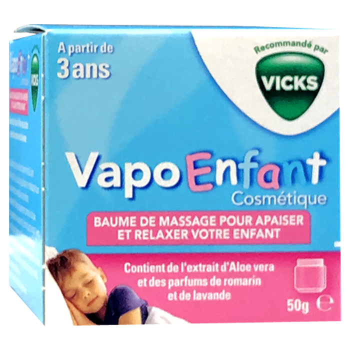 VICKS VAPO ENFANT BAUME MASSANT ET RELAXANT 50G