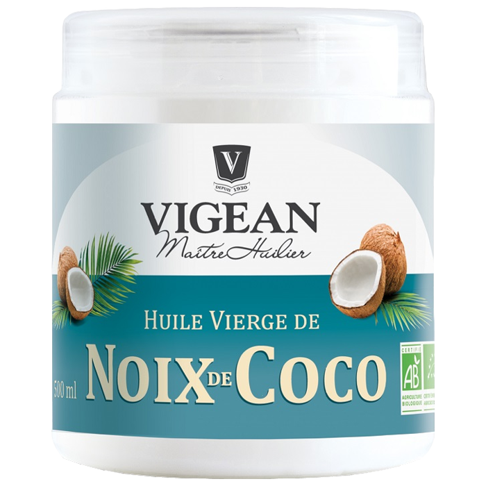VIGEAN HUILE VIERGE DE NOIX DE COCO 500ML