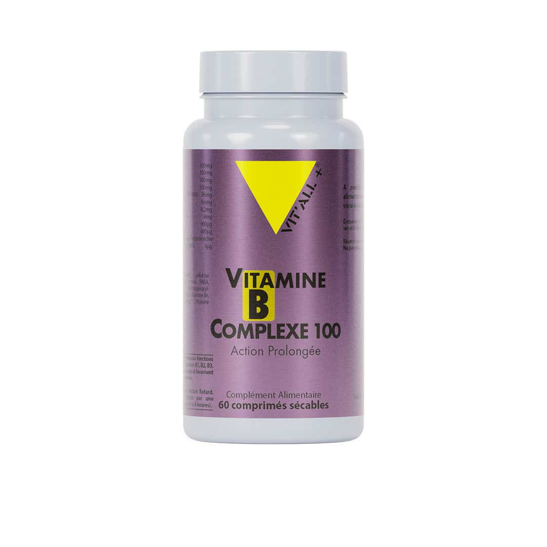 VITALL VITAMINES B COMPLEXE 100 ACTION PROLONGEE 60 COMPRIMES SECABLES