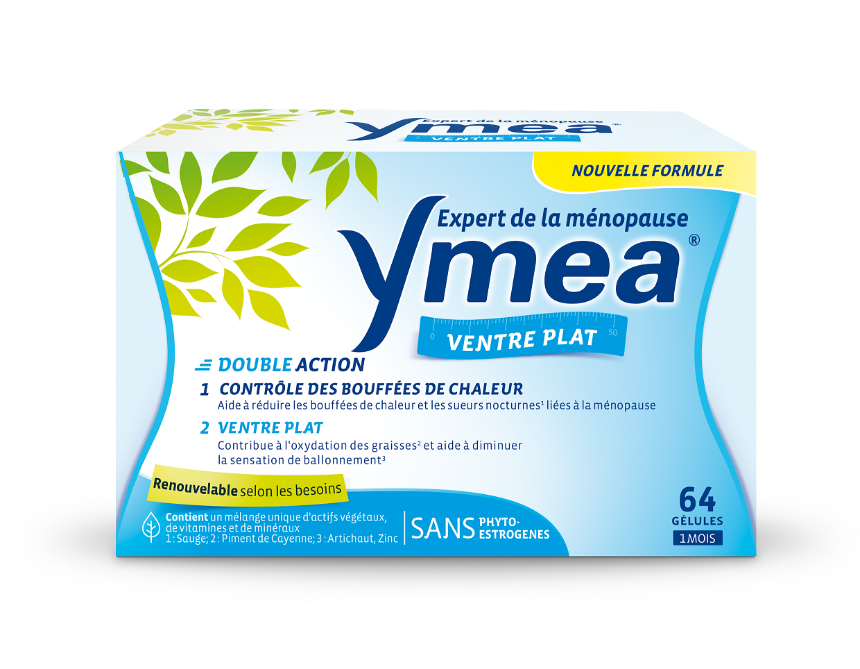 YMEA MENOPAUSE VENTRE PLAT 1 MOIS 64 GELULES