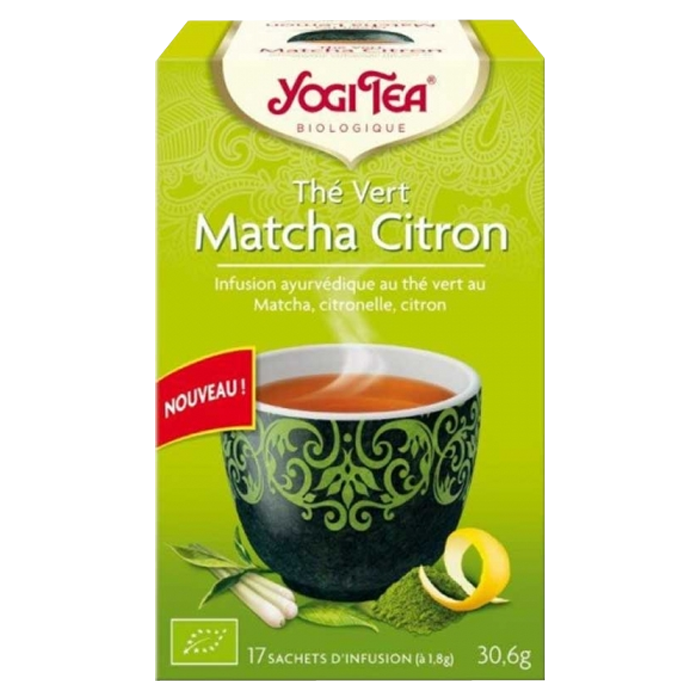 YOGI TEA THE VERT MATCHA CITRON BIO 17 SACHETS