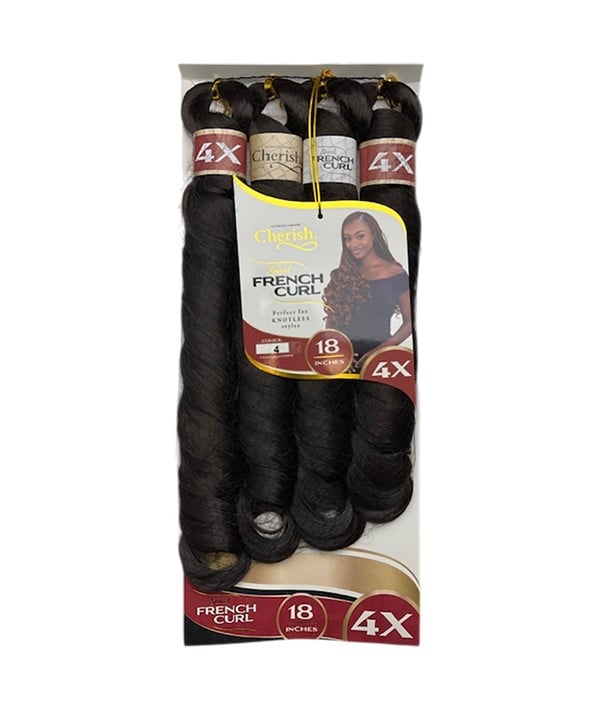 4X PACK VALEUR TRESSES SYNTHÉTIQUES EN SPIRALE FRENCH CURL 