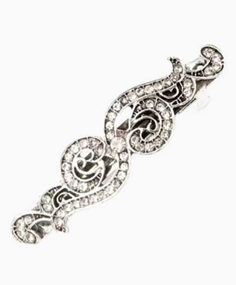 BARRETTE TOURBILLON EN CRISTAL VINTAGE DE STYLE ANTIQUE 4223