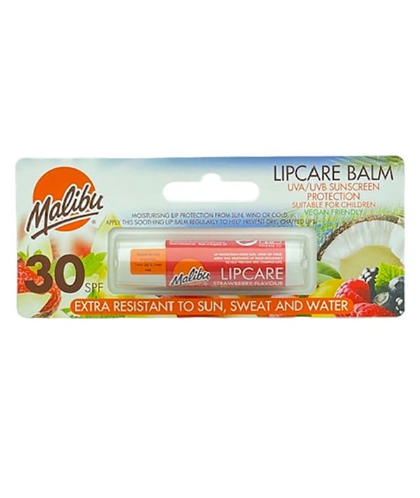 Baume de soin pour les lèvres saveur fraise MALIBU SPF30 