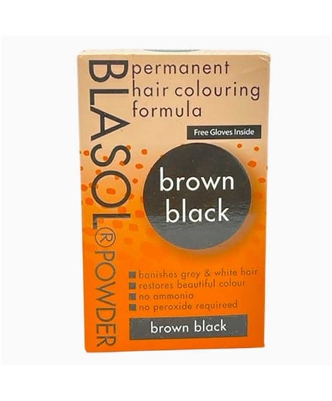 BLASOL POUDRE COLORATION PERMANENTE CHEVEUX BRUN NOIR 