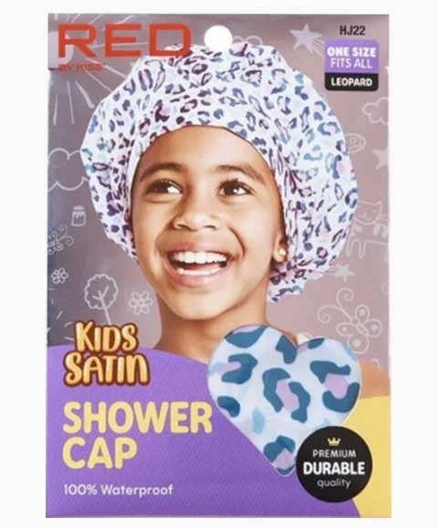 BONNET DE DOUCHE EN SATIN POUR ENFANTS RED BY KISS LEOPARD HJ22 