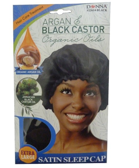 BONNET DE SOMMEIL EN SATIN TITAN ARGAN ET CASTOR NOIR 22614 NOIR 