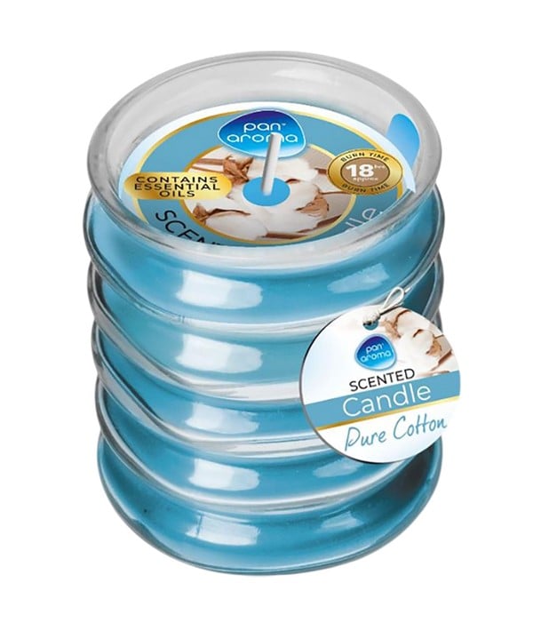 BOUGIE PARFUMÉE EN VERRE NERVÉ PUR COTON 