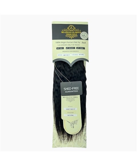 BRÉSILIEN GLAMOUR VIERGE OR CHEVEUX HUMAINS KINKY YAKI WEAVE