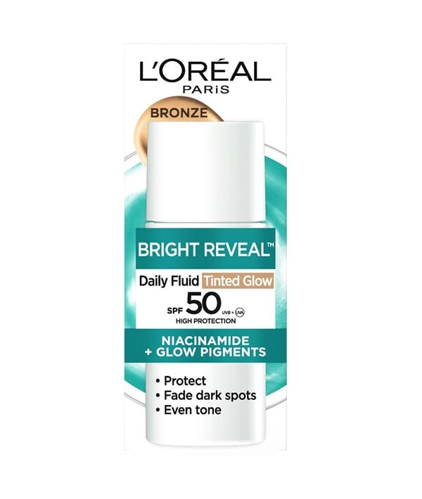 BRIGHT REVEAL DAILY FLUID TEINTED GLOW SPF50 BRONZE 