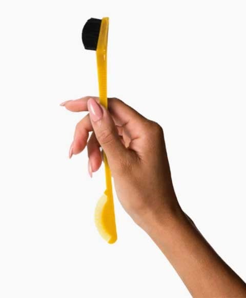 BROSSE À BORDS EN POILS DE PORC EXTRÊME DUR EBBEH1 JAUNE 